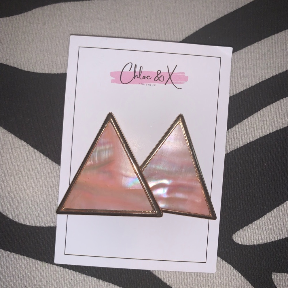 Beautiful triangle earrings.
